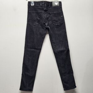 Replay Jeans Mens 29x30 Black Denim Pants Anbass HyperFlex Slim Fit Stretch